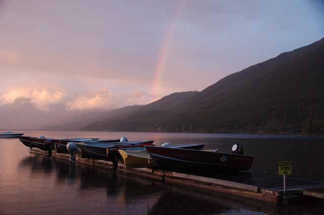 sunset over Lake McDonald